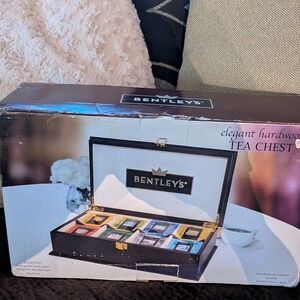 Bentleys Elegant Hardwood Tea Chest Assorted Premium Teas 96 Count